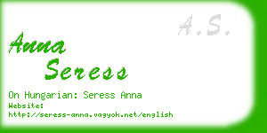 anna seress business card